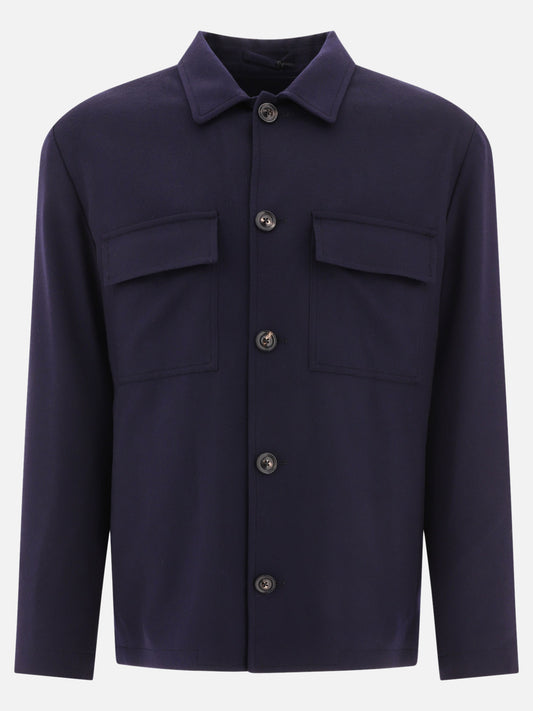 Overshirt jackets 94% wool 6% cashmere  Blue - Lardini Men | PLP | VIETTI Online Store 
