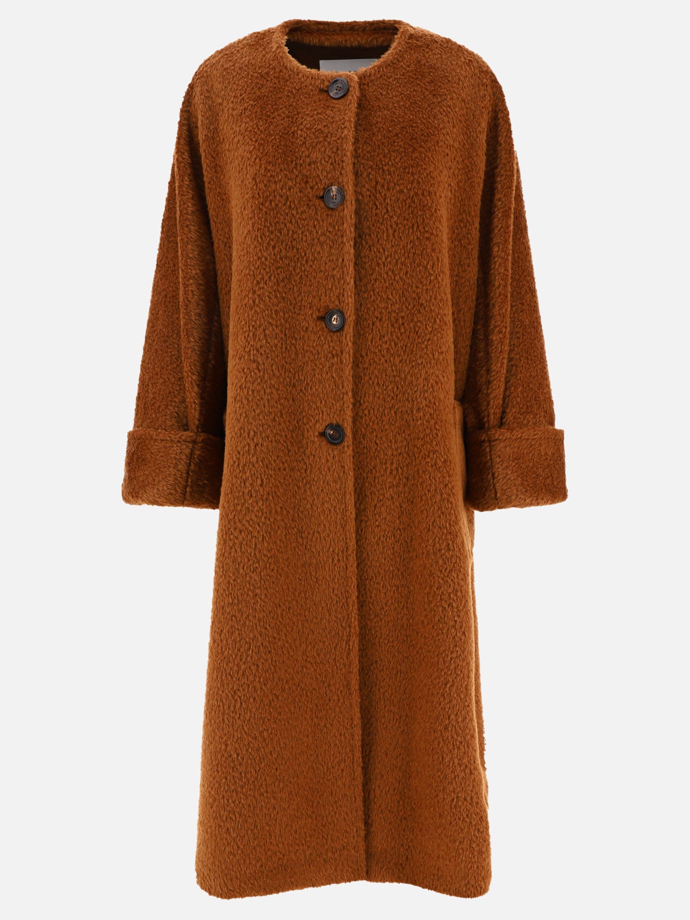 Oversized alpaca and wool coat