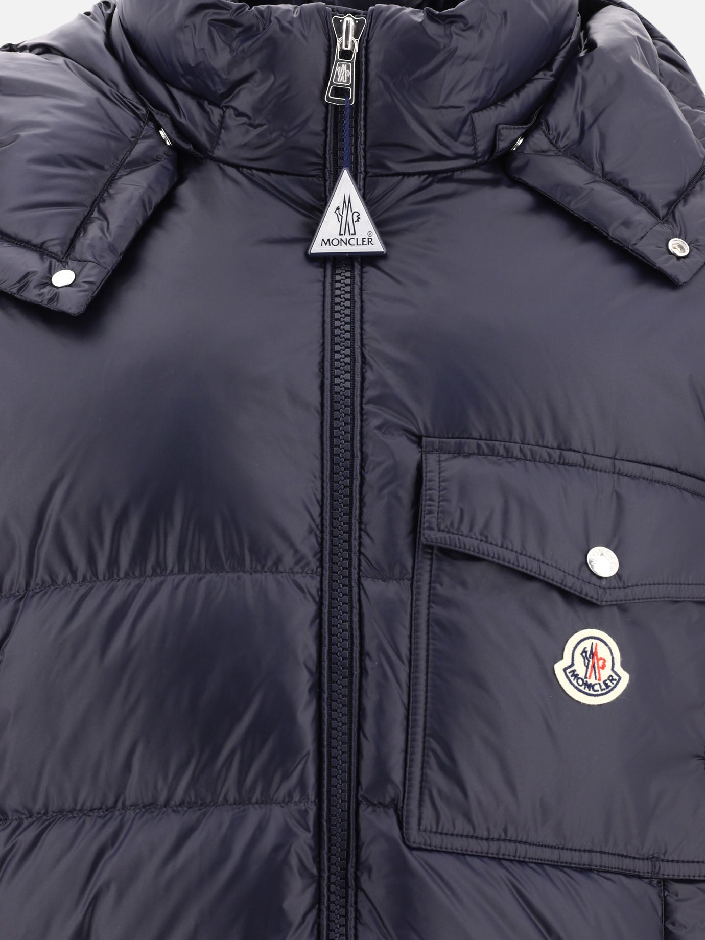 Down coats 100% polyamide - Padding: down and feathers  Blue - Moncler Men | PDP | VIETTI Online Store | thumbnail_3