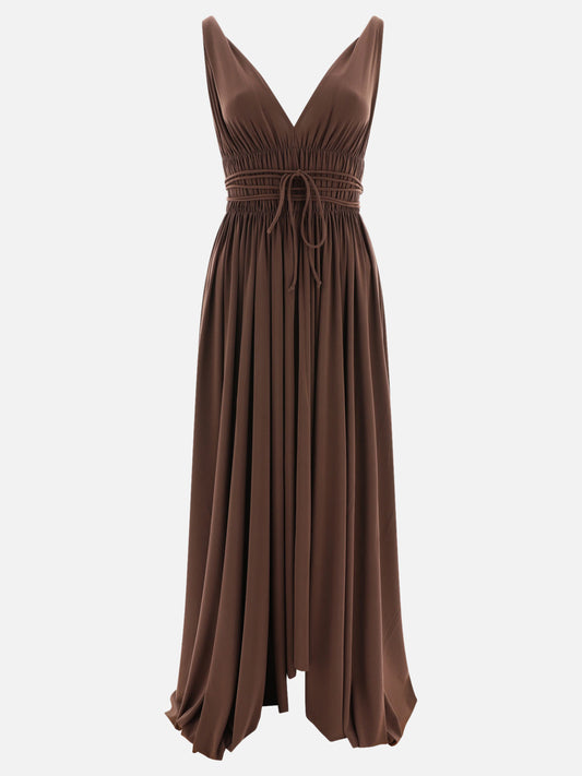 Long dresses 95% polyester 5% elastane  Brown - Norma Kamali Women | PLP | VIETTI Online Store 

