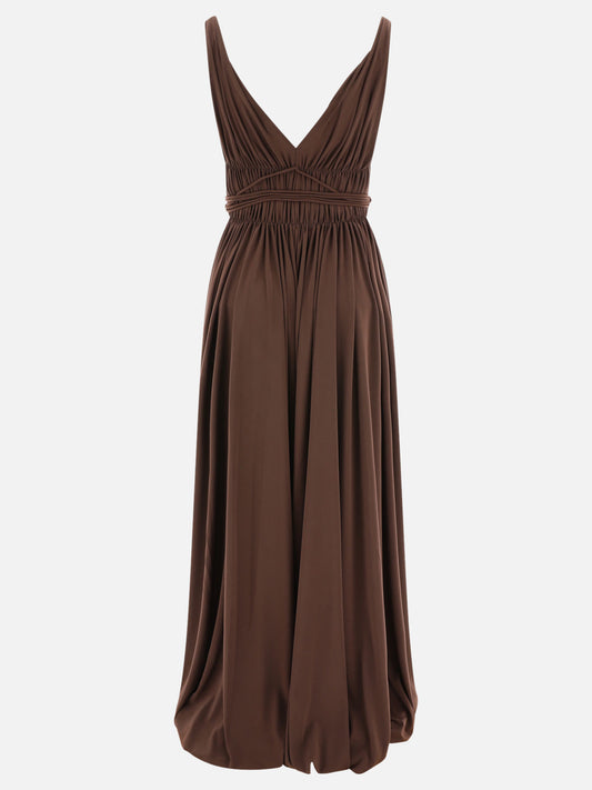 Long dresses 95% polyester 5% elastane  Brown - Norma Kamali Women | PLP | VIETTI Online Store | 2
