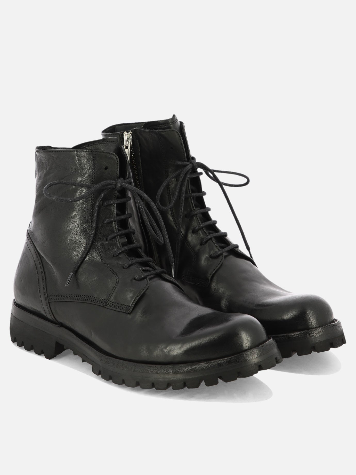Lace-up boots 100% pelle - 100% gomma  Black - Officine Creative Men | PDP | VIETTI Online Store | thumbnail_2