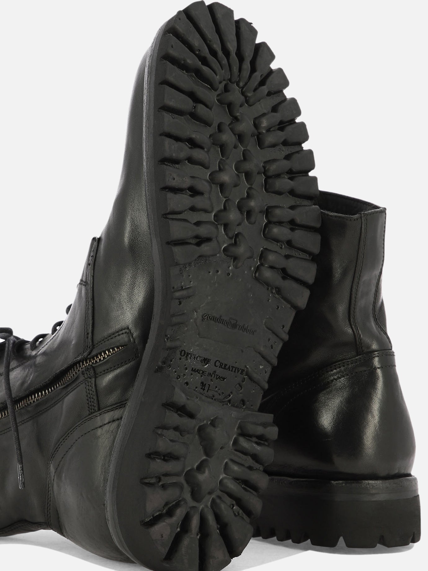 Lace-up boots 100% pelle - 100% gomma  Black - Officine Creative Men | PDP | VIETTI Online Store | thumbnail_5
