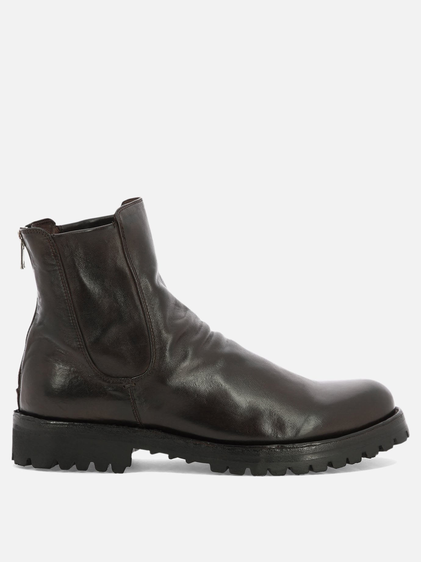 Zipped boots 100% pelle - 100% gomma  Brown - Officine Creative Men | PDP | VIETTI Online Store | Zoom-Modal
