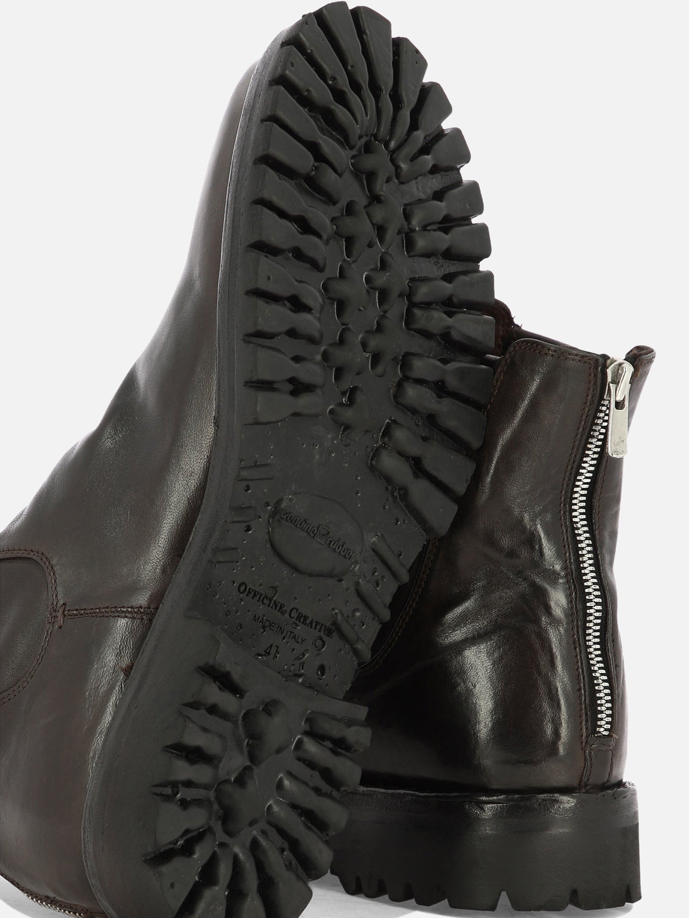 Zipped boots 100% pelle - 100% gomma  Brown - Officine Creative Men | PDP | VIETTI Online Store | Zoom-Modal_5
