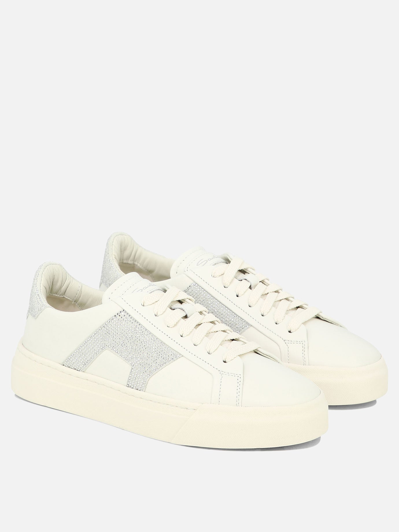 Low top sneakers 100% leather - 100% rubber  White - Santoni Women | PDP | VIETTI Online Store | Zoom-Modal_2
