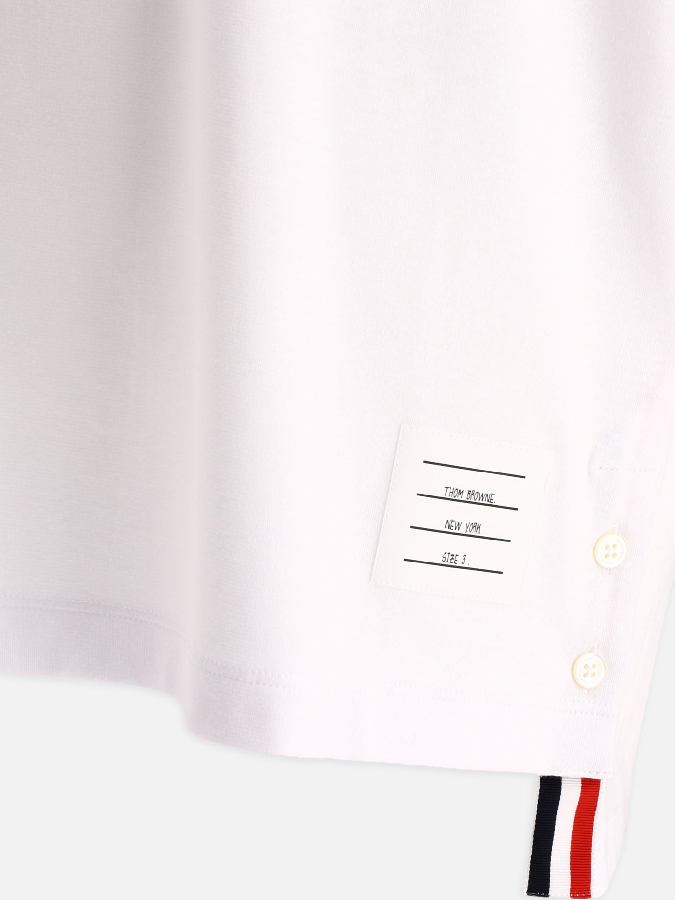 Crewneck t-shirts 100% cotton  White - Thom Browne Men | PDP | VIETTI Online Store | Zoom-Modal_4
