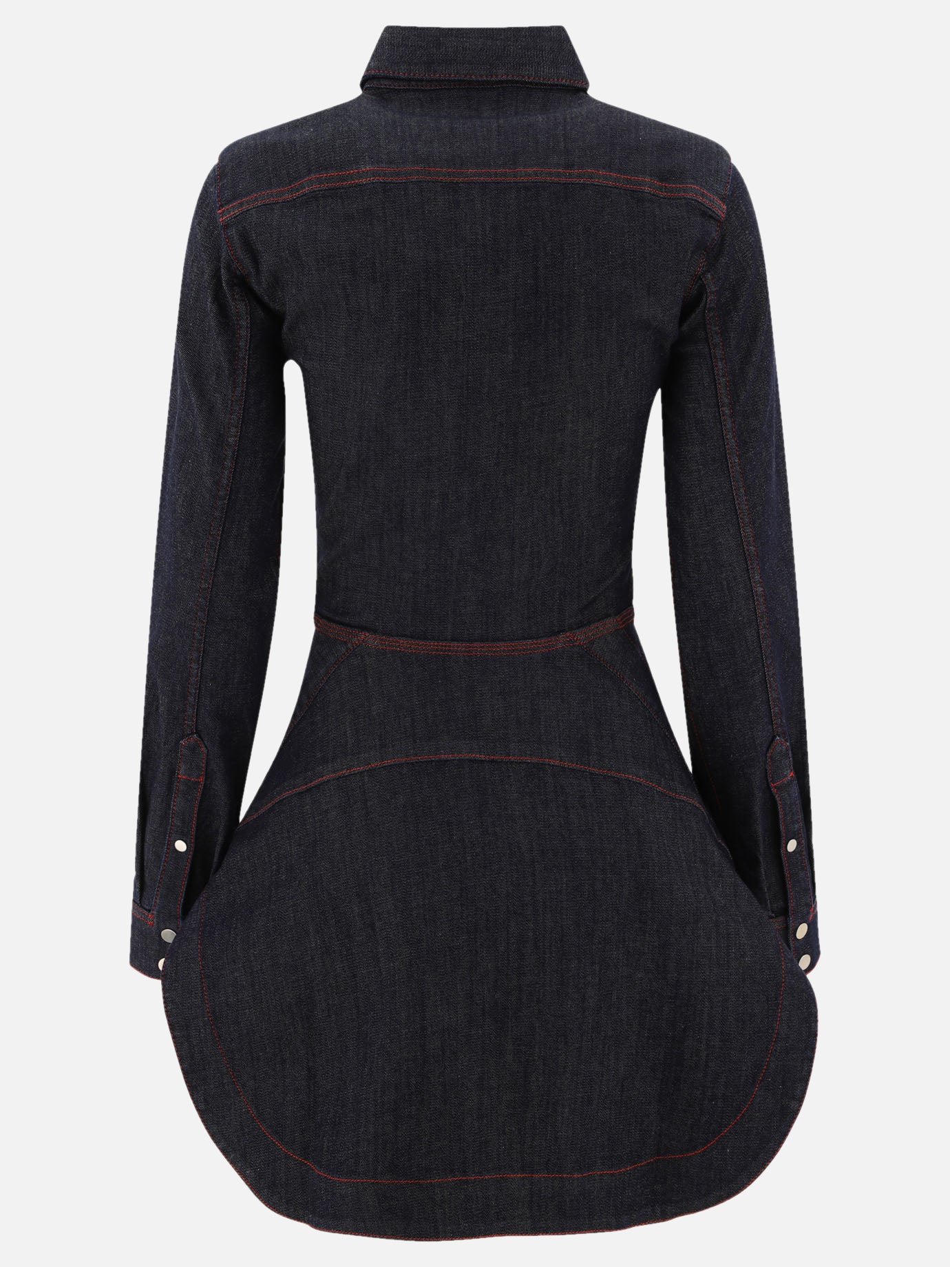 Alaïa Denim shirt dress 14270089_36 Blue thumbnail_2