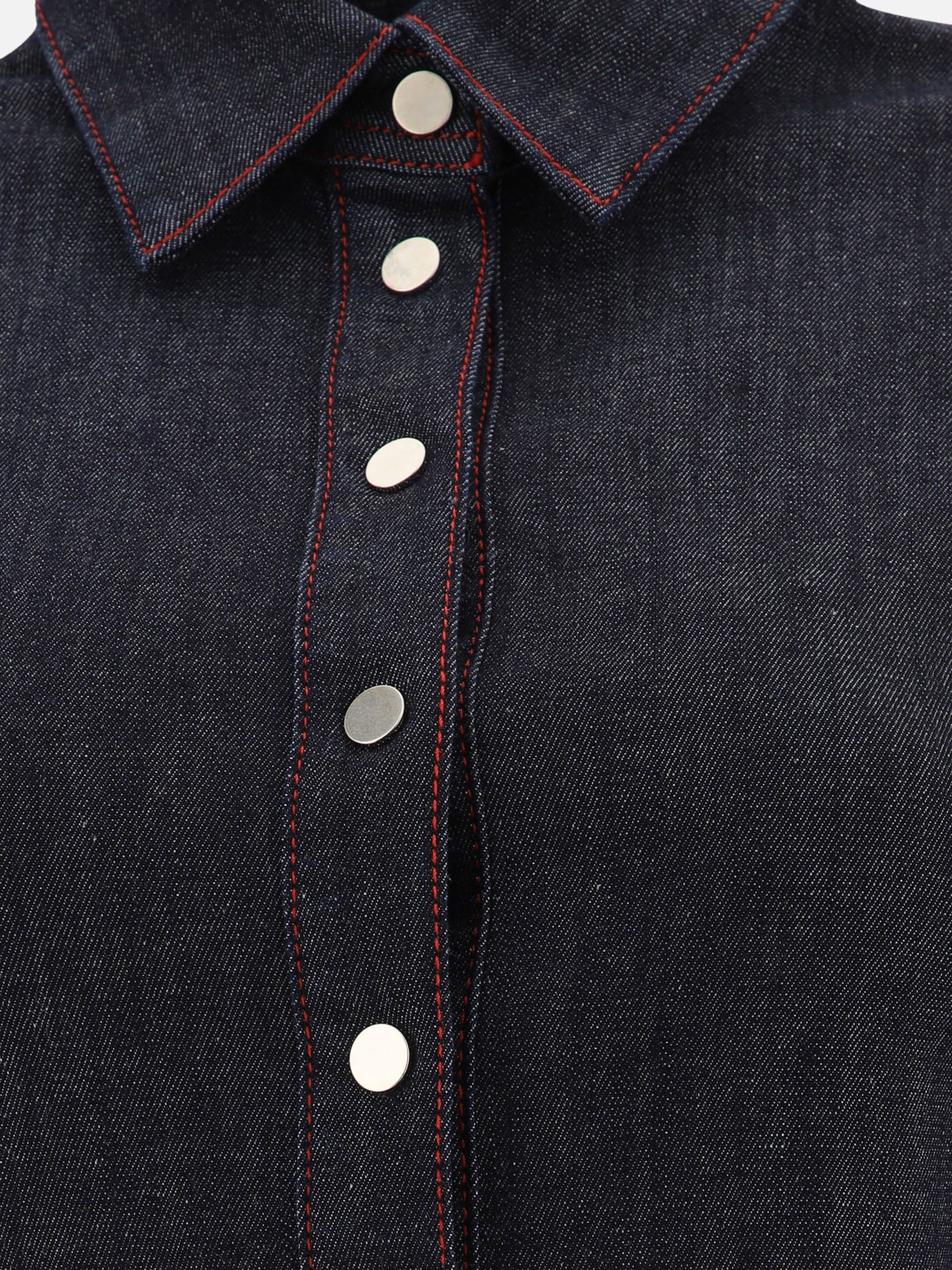 Alaïa Denim shirt dress 14270089_36 Blue thumbnail_3