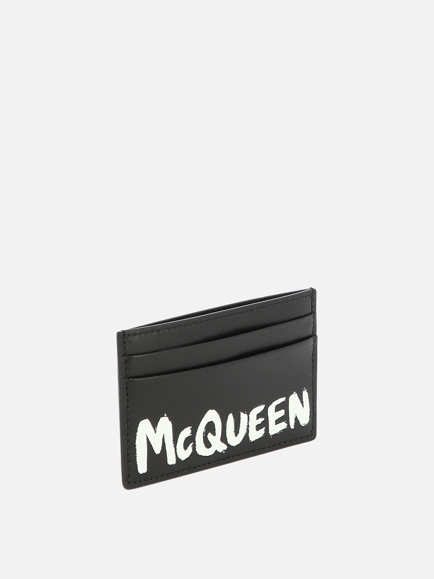 Alexander McQueen "McQueen Graffiti" card holder Black