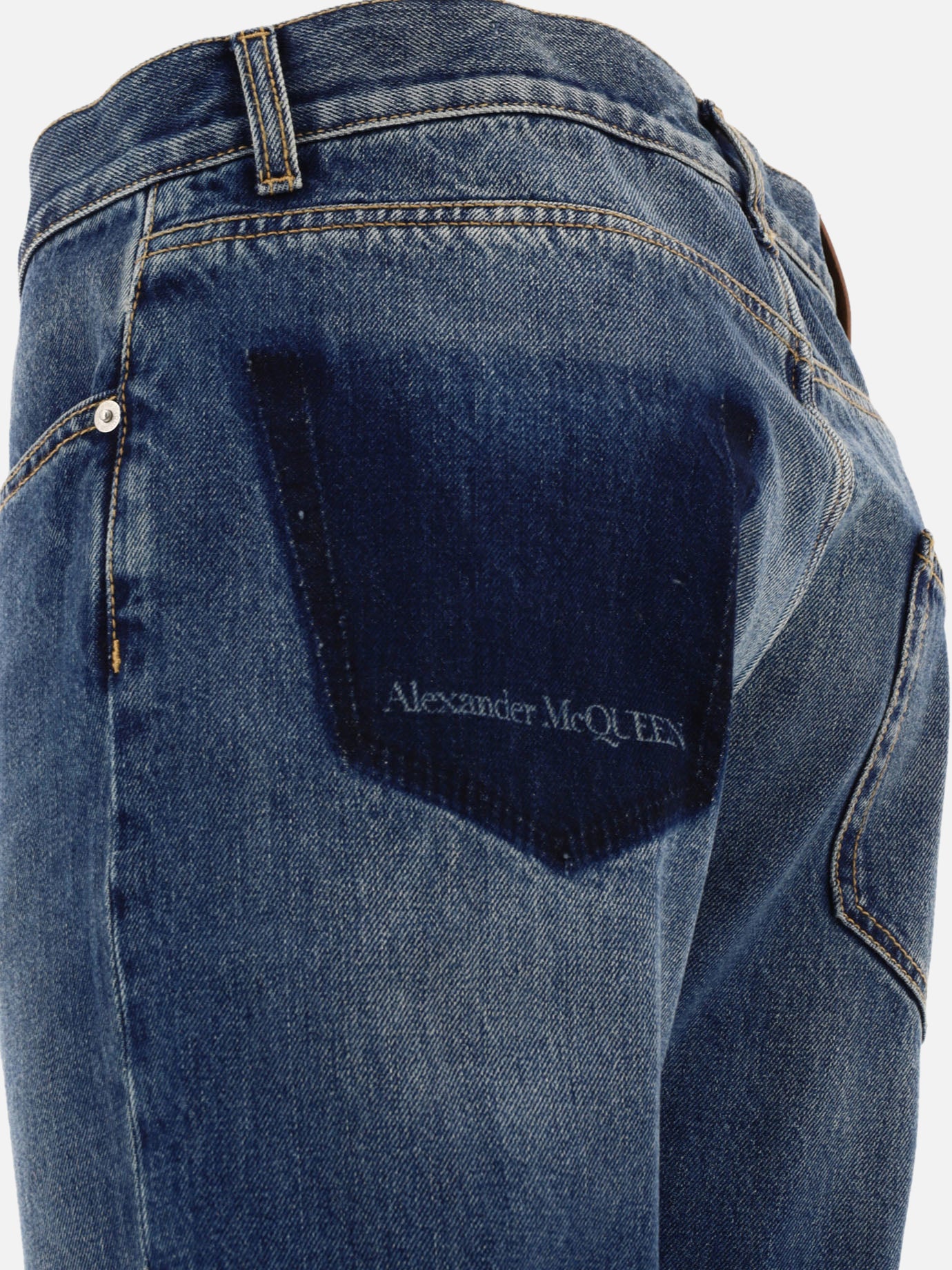 Alexander McQueen Jeans with logo detail Blue