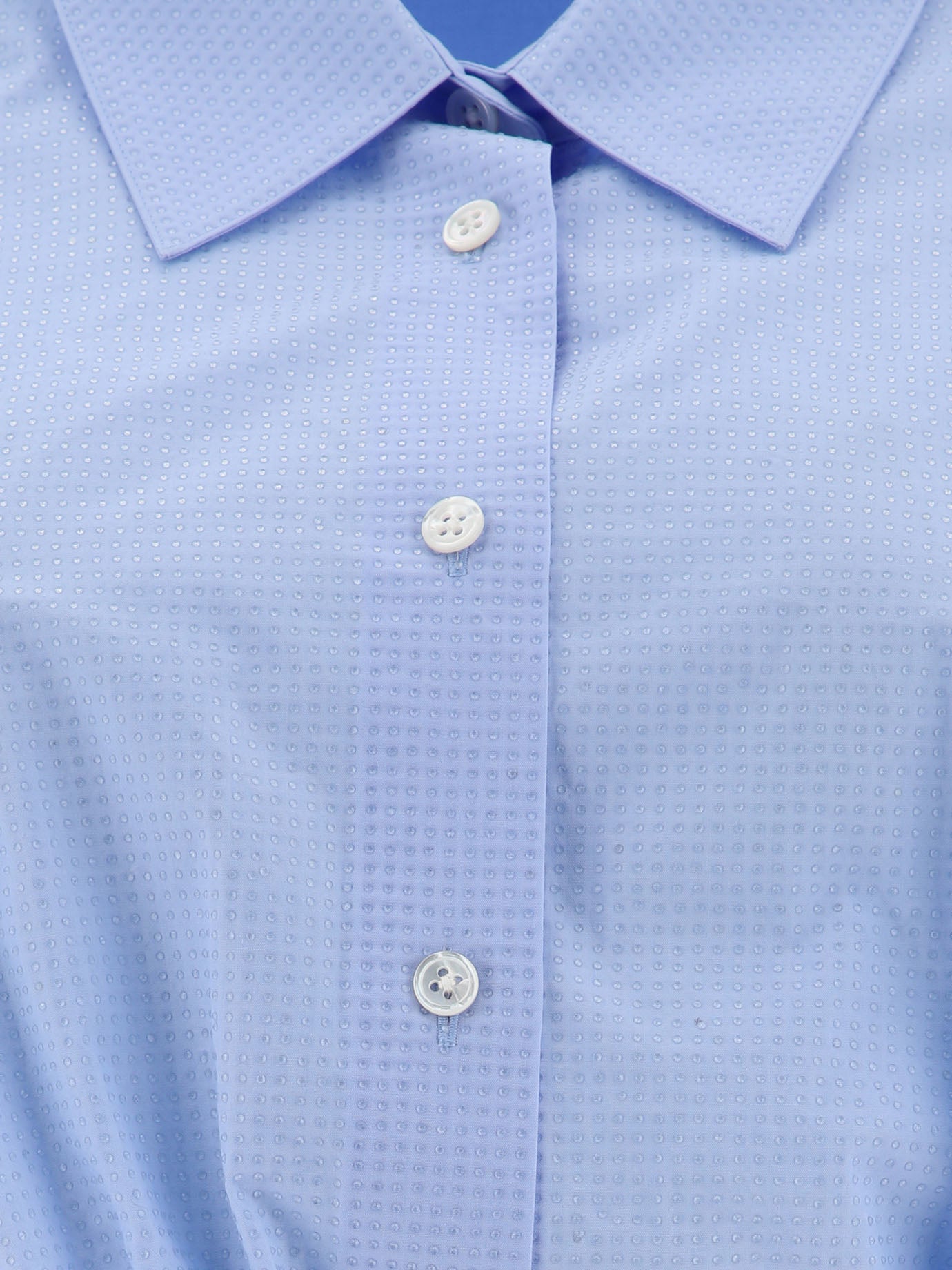 Camicia corta con coulisse e strass termoapplicati