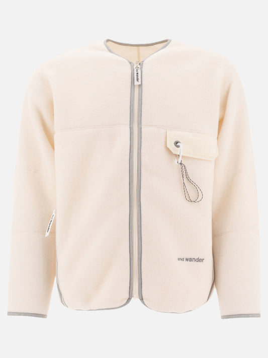 Giacche in pile Solid colour  Bianco - and Wander Uomo | PDP | VIETTI Online Store 
