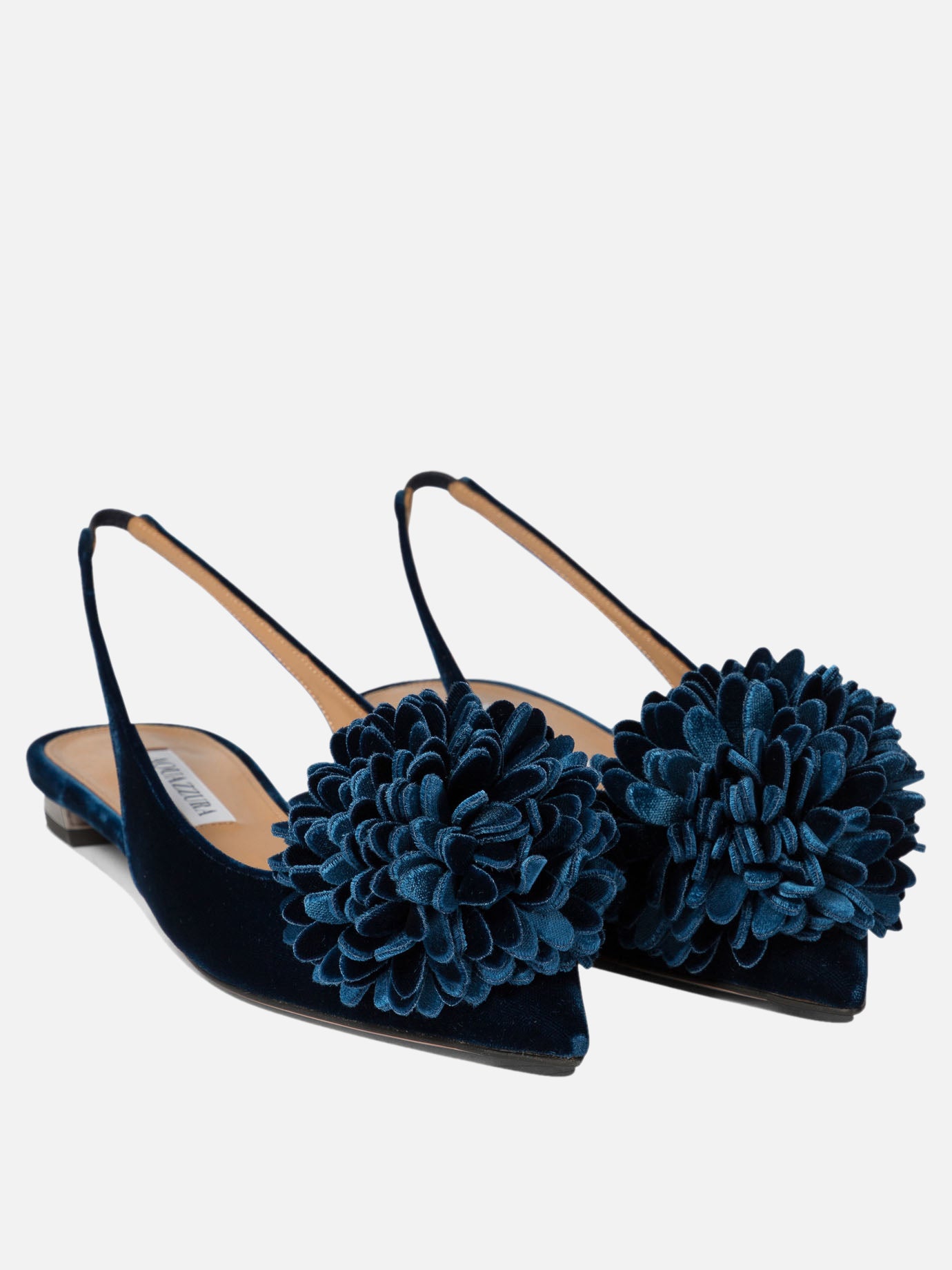 Aquazzura "Couturier" slingback flats Blue