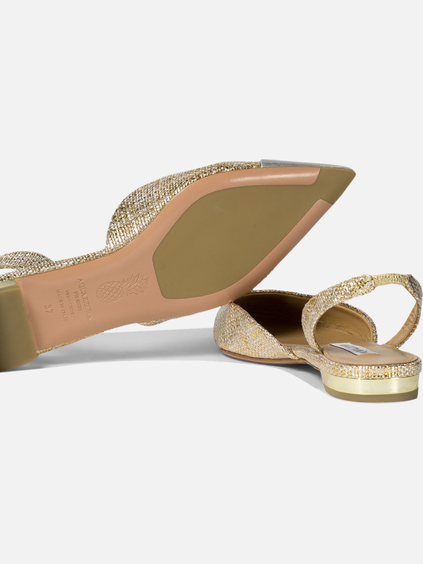 Aquazzura "Milanese" ballet flats Gold