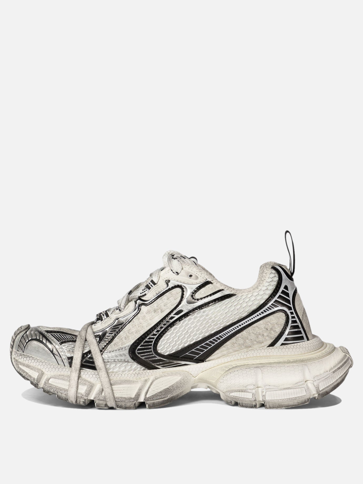 Low top sneakers 55% polyurethane 45% polyester - 100% rubber  White - Balenciaga Women | PDP | VIETTI Online Store | thumbnail_3