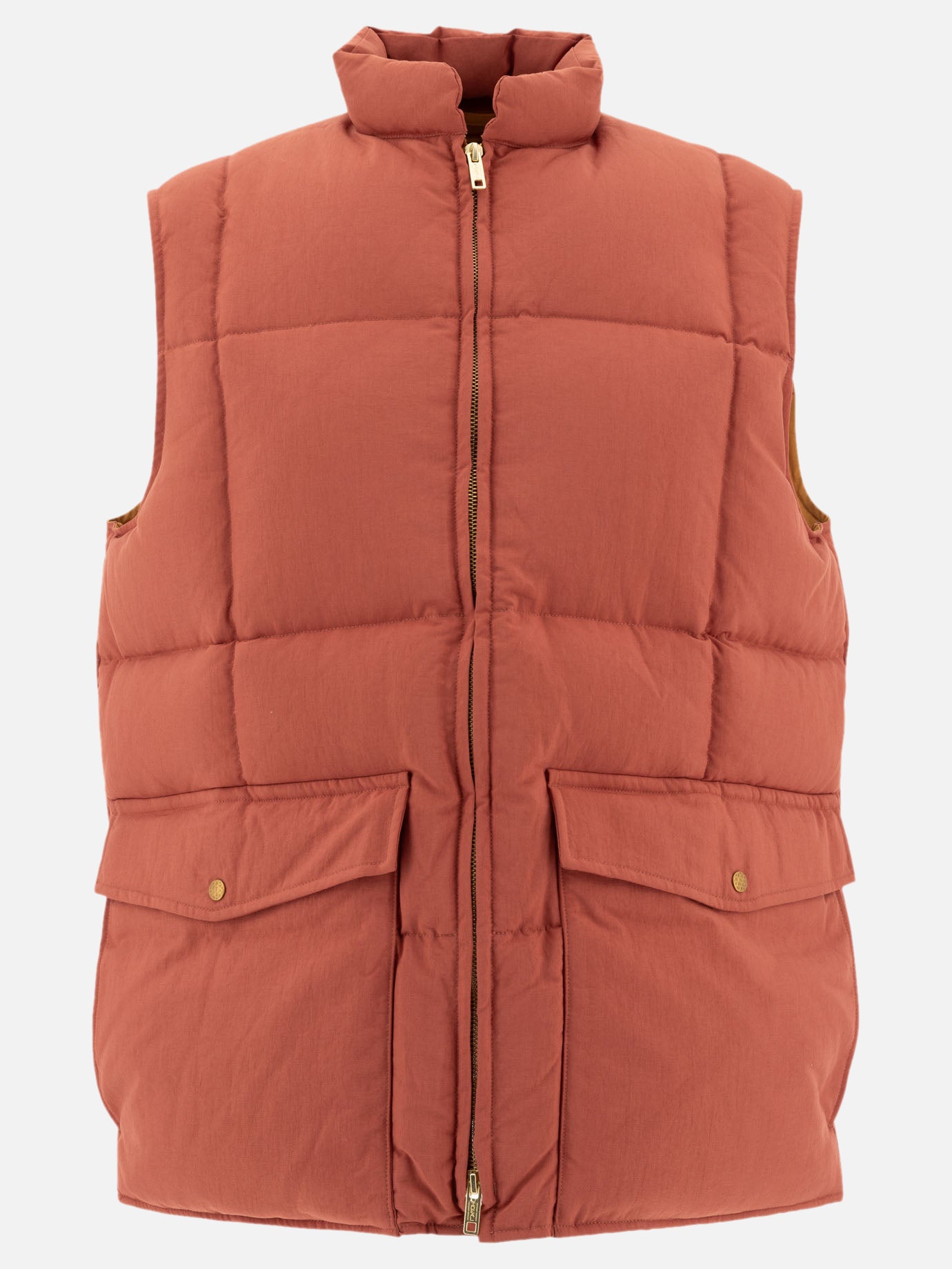 Beams Plus Oxford nylon sleeveless down jacket Red