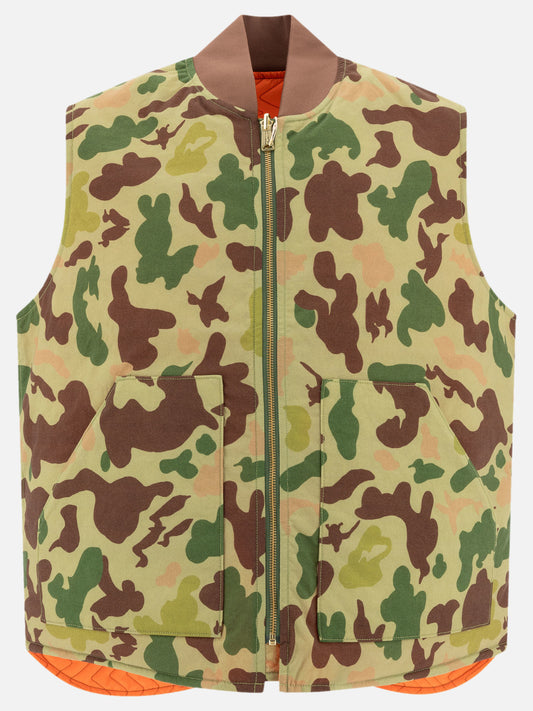 Beams Plus Gilet "Work" reversibile 11706988_M Green 1