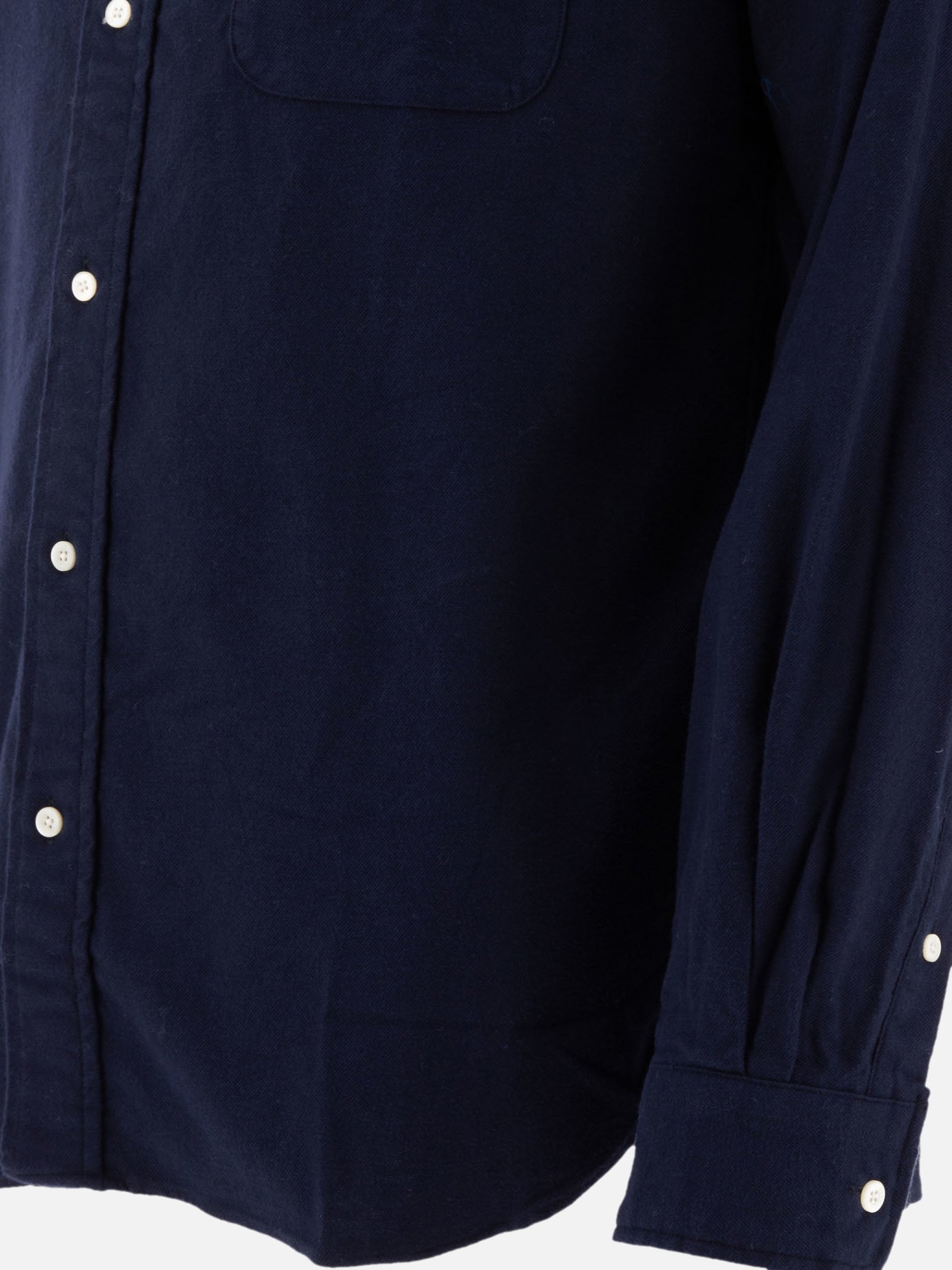 Beams Plus &quot;BD Flannel Solid&quot; Shirt 11588329_S Blue thumbnail_4