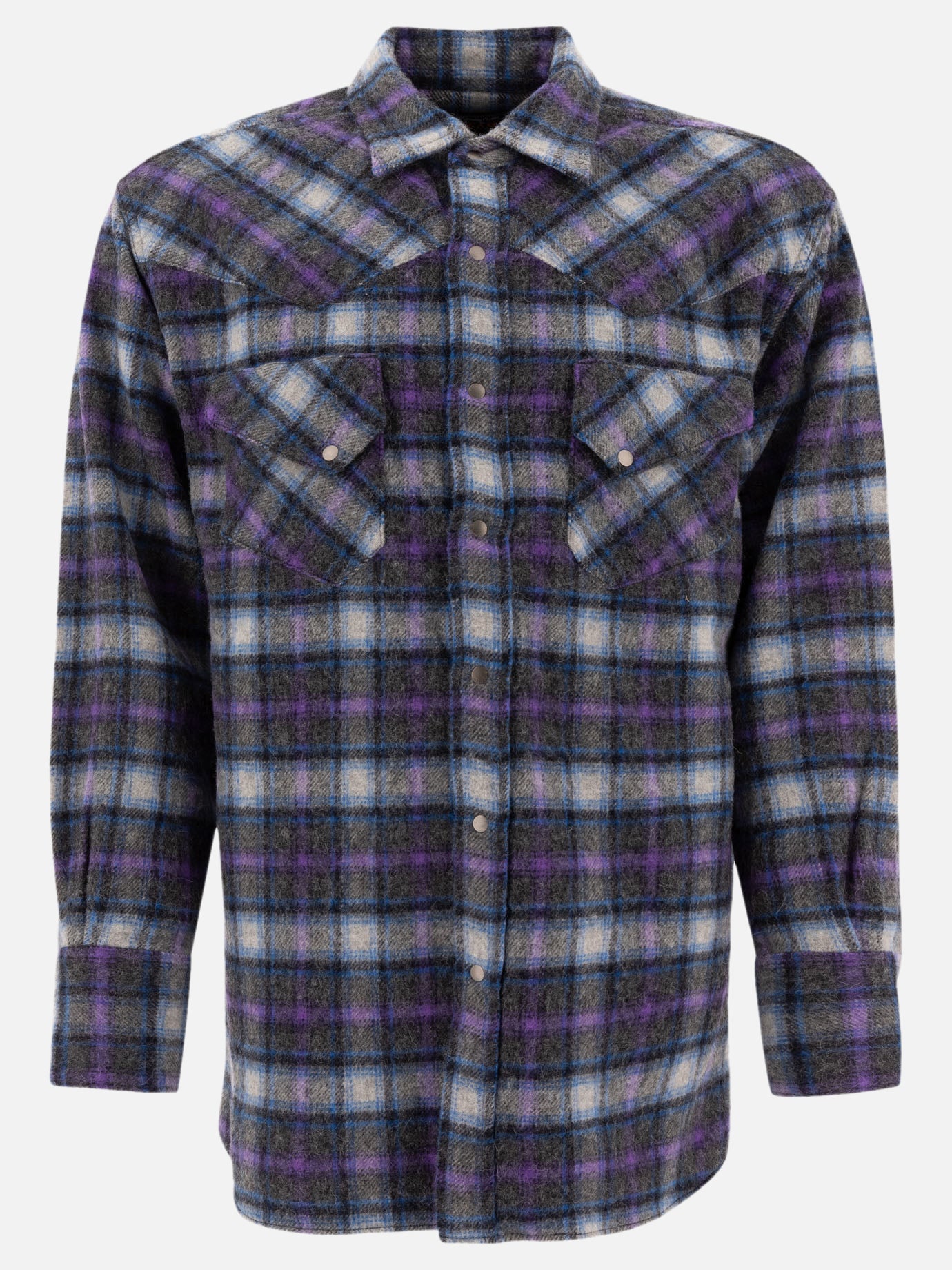 Beams Plus &quot;Western&quot; shirt 16290348_S Purple thumbnail_1