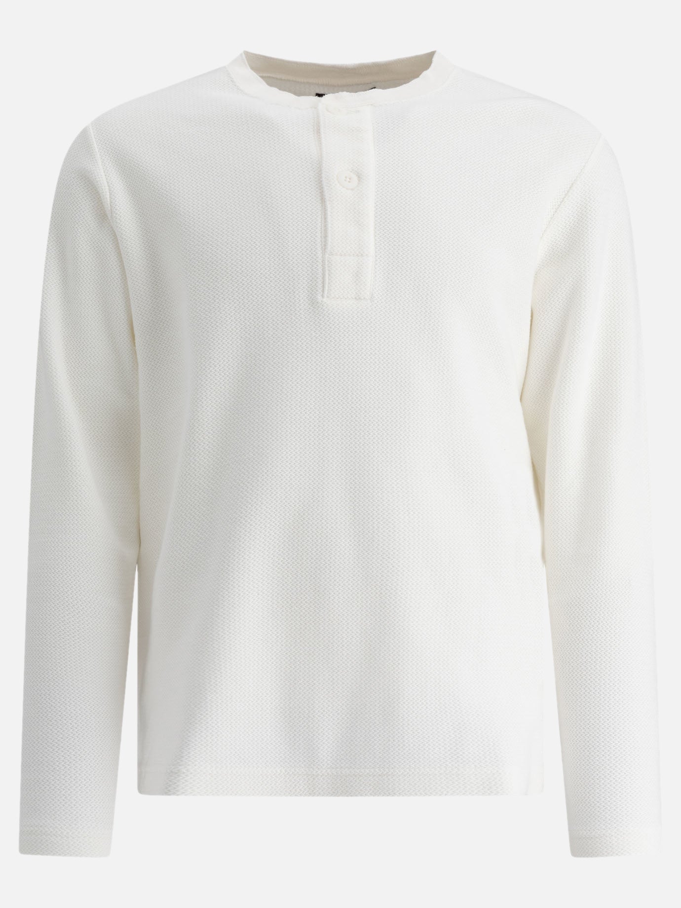 Beams Plus T-shirt with Henley collar White