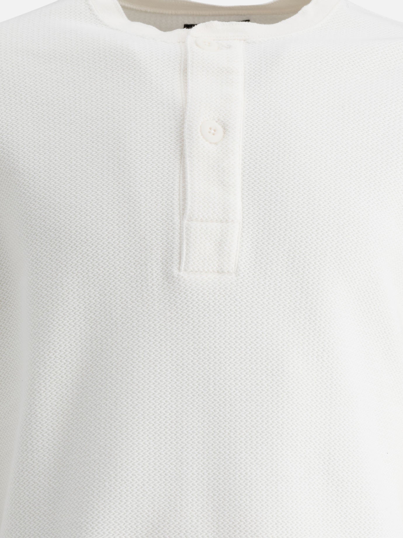 Beams Plus T-shirt with Henley collar White