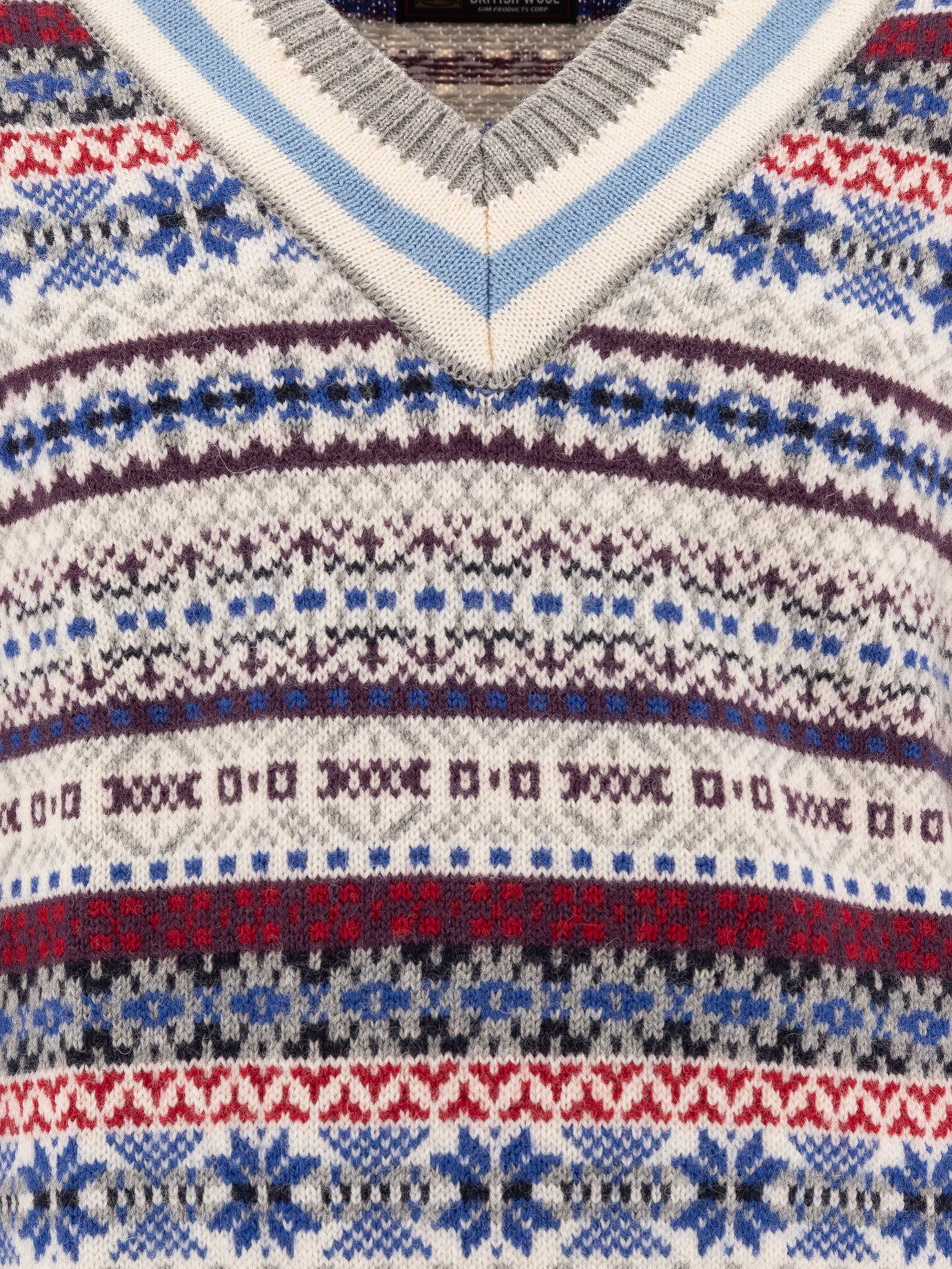Beams Plus "Fair Isle" Sweater Grey