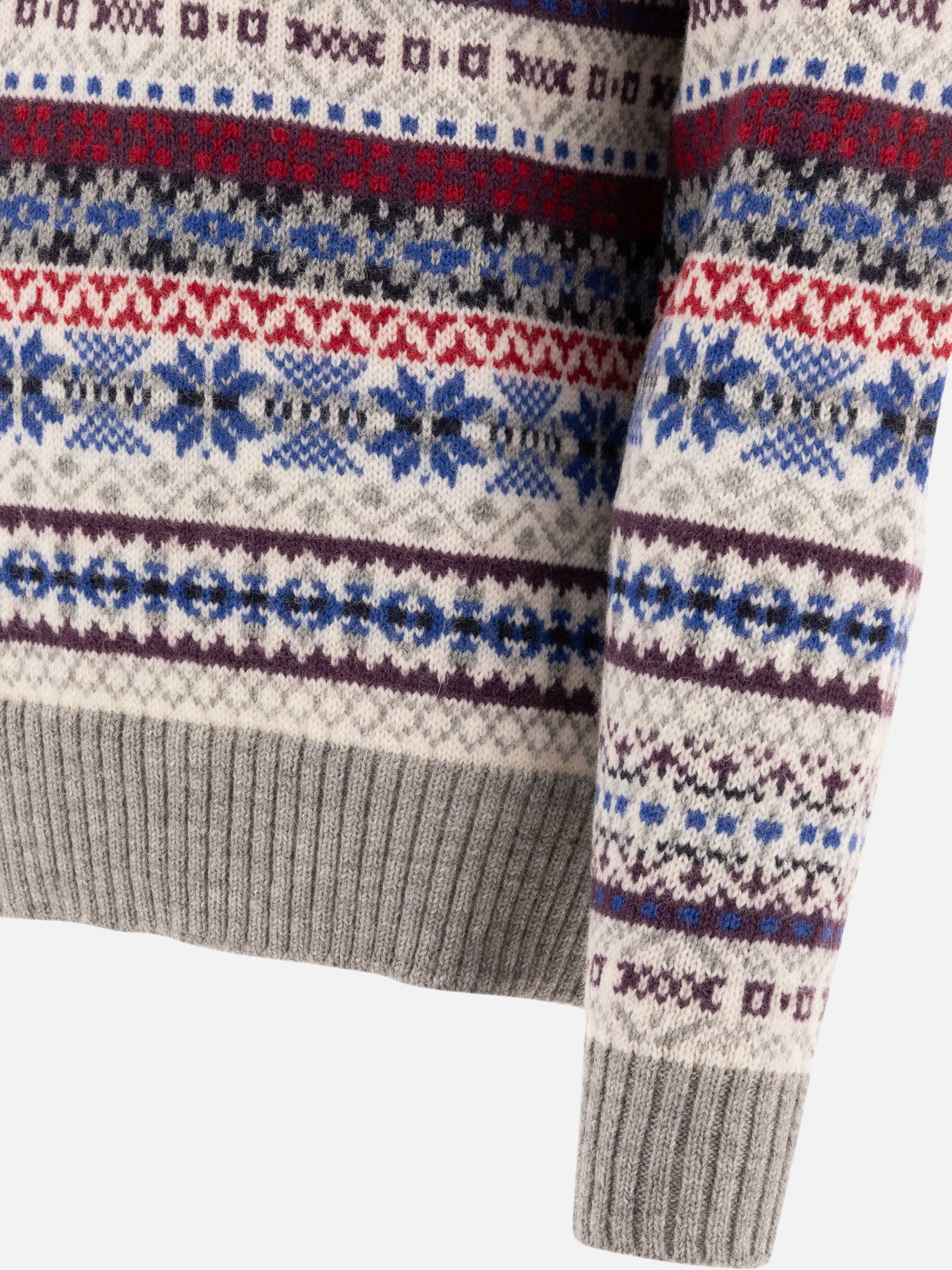 Beams Plus &quot;Fair Isle&quot; Sweater 14183861_S Grey thumbnail_4