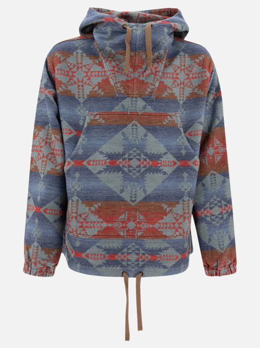 Beams Plus Felpa "MIL Smock Jacquard Shaggy" 17980374_S Blue 1