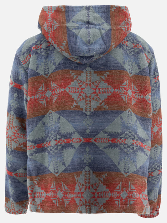 Beams Plus Felpa "MIL Smock Jacquard Shaggy" 17980374_S Blue 2