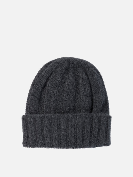 Beams Plus Berretto a coste in cashmere 14893224_UNI Grey 1