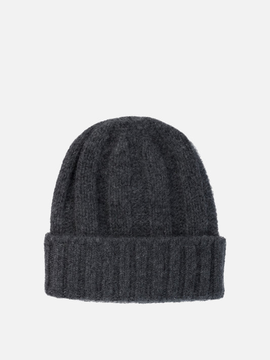 Beams Plus Berretto a coste in cashmere 14893224_UNI Grey 2