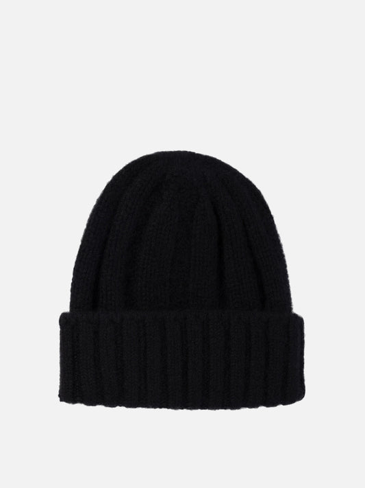 Beams Plus Berretto a coste in cashmere 11205563_UNI Black 1