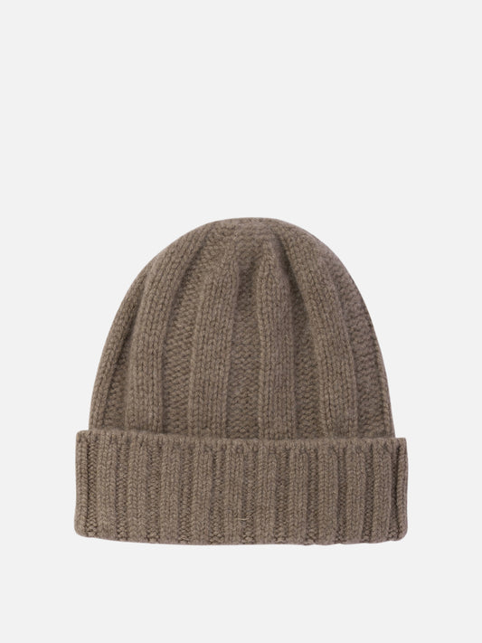 Beams Plus Berretto a coste in cashmere 11602672_UNI Brown 2