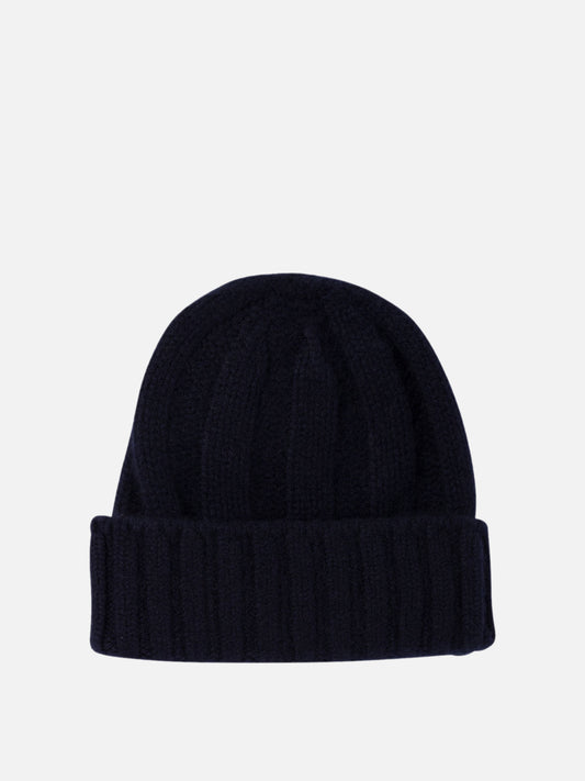 Beams Plus Berretto a coste in cashmere 13373443_UNI Blue 1