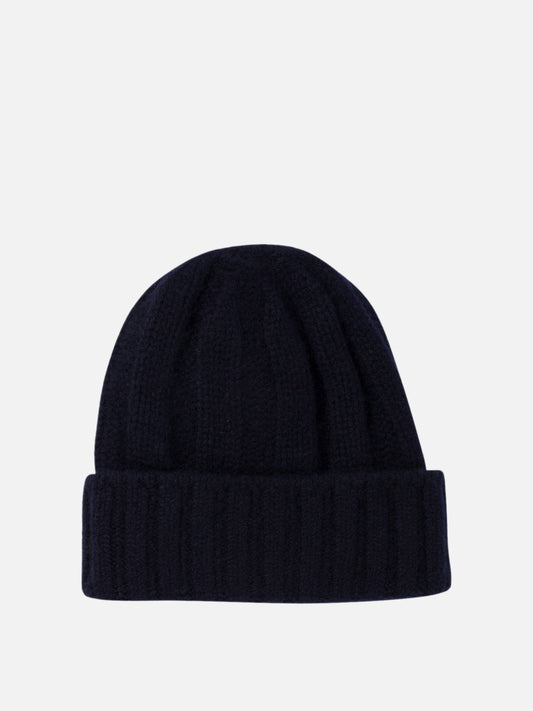 Beams Plus Berretto a coste in cashmere 13373443_UNI Blue 2