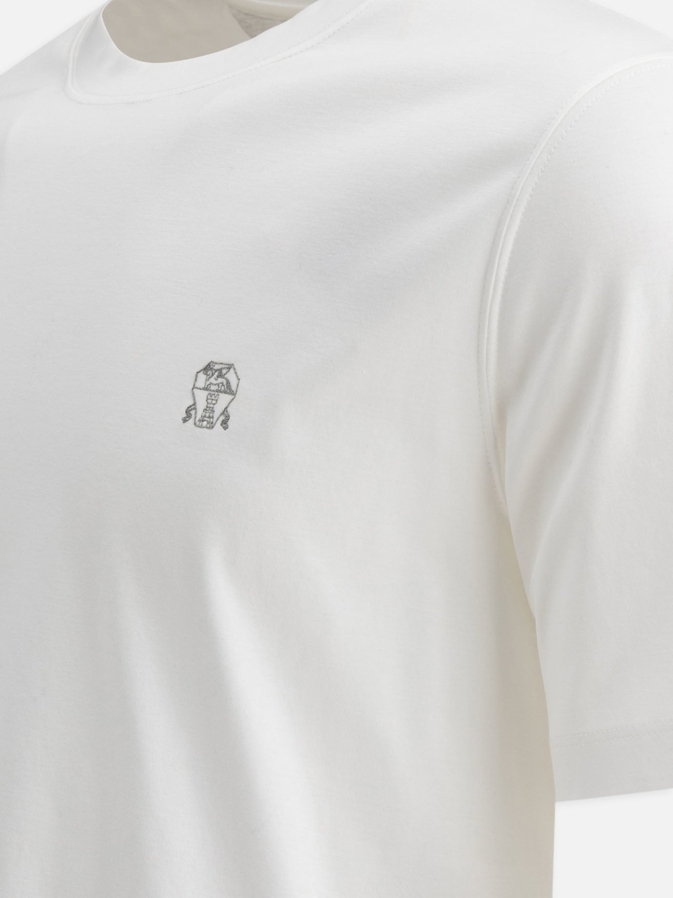 Brunello Cucinelli T-shirt with embroidered logo White