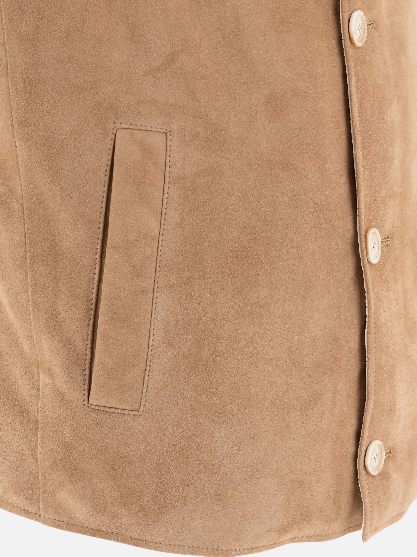 Vest jackets Solid colour  Beige - Brunello Cucinelli Men | PDP | VIETTI Online Store | thumbnail_3