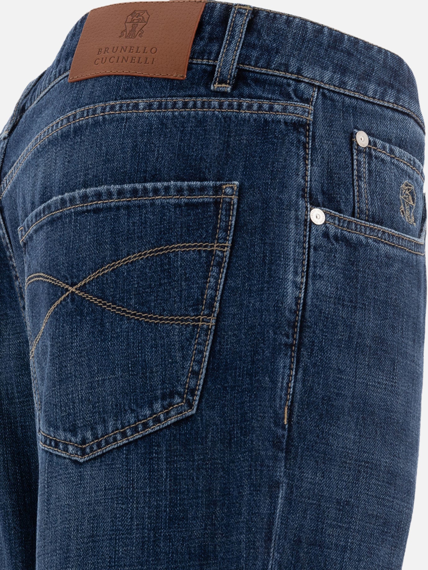 Brunello Cucinelli Leisure fit jeans in lightweight denim Blue