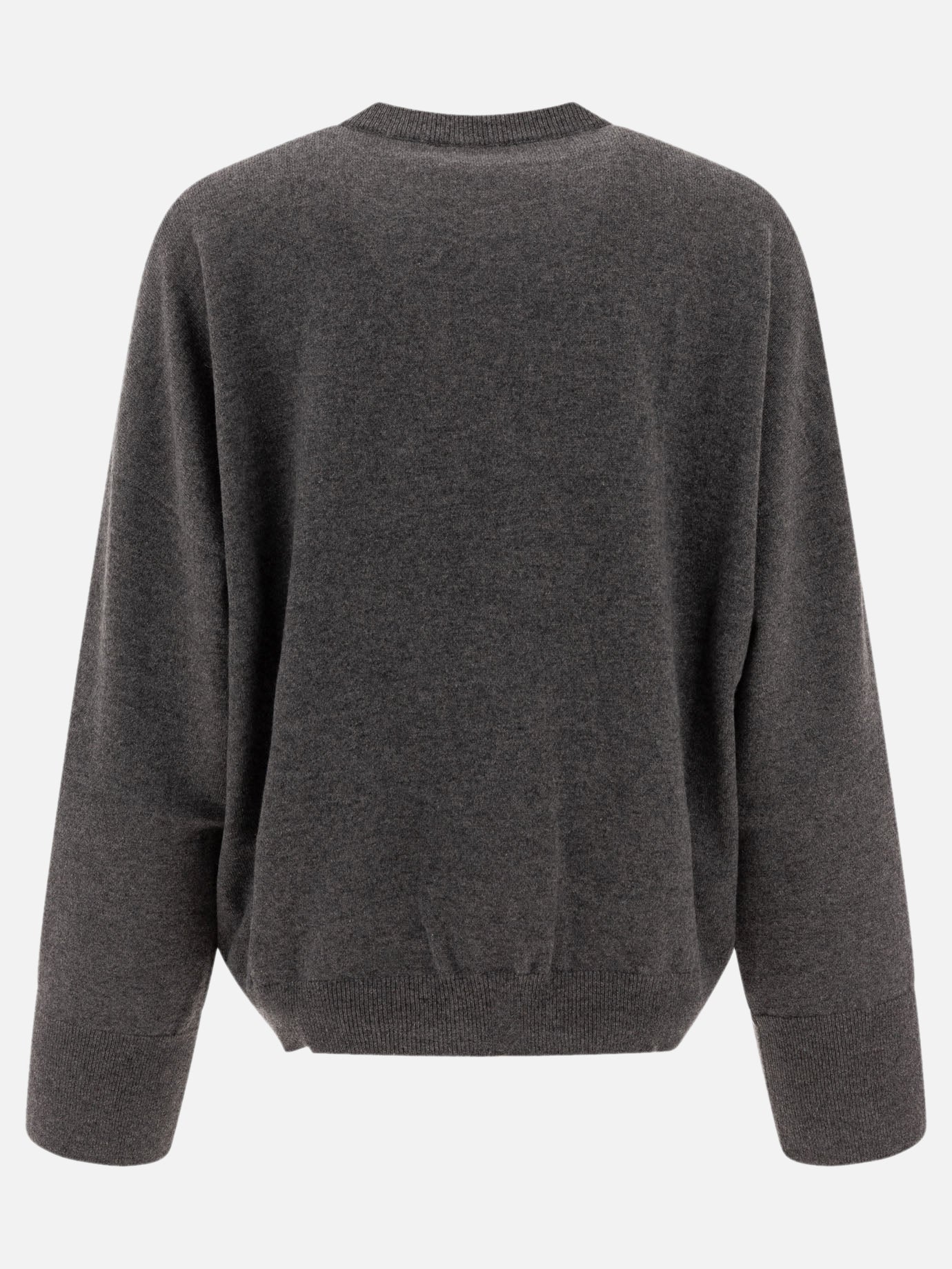 Brunello Cucinelli Cashmere sweater with monili Grey