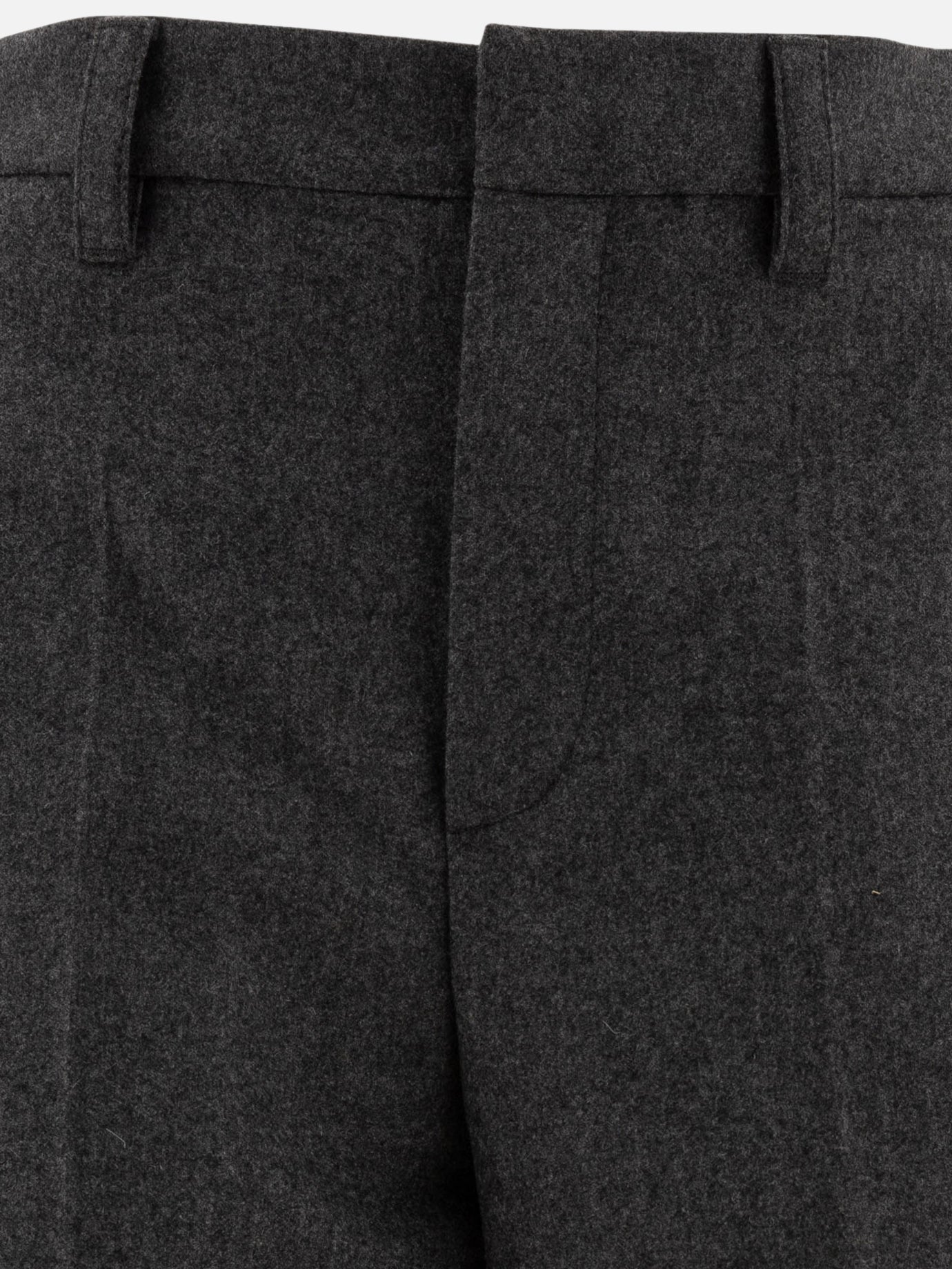 Pantaloni in flanella di lana vergine e cashmere