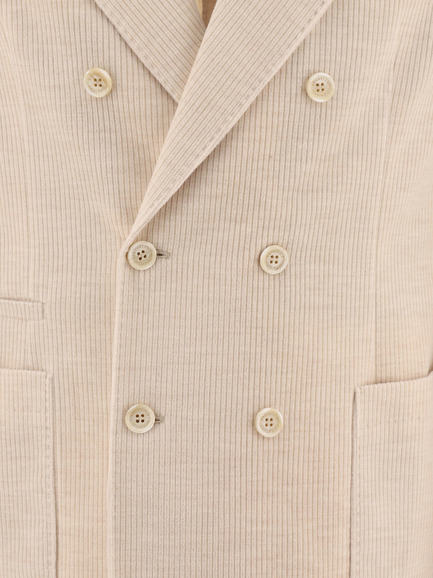 Corduroy double-breasted deconstructed blazer