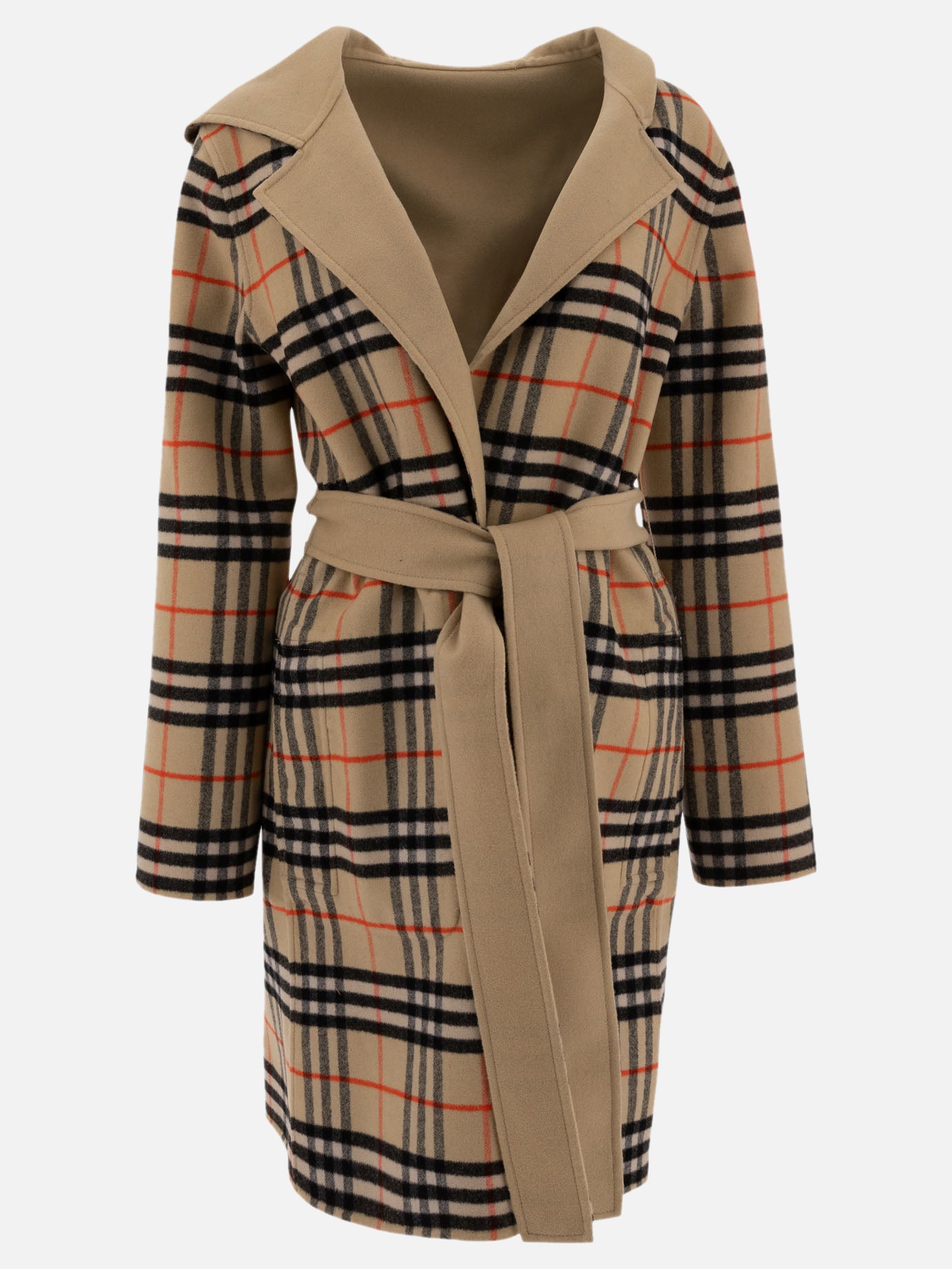 Long coats Check  Beige - Burberry Women | PDP | VIETTI Online Store | Zoom-Modal_2
