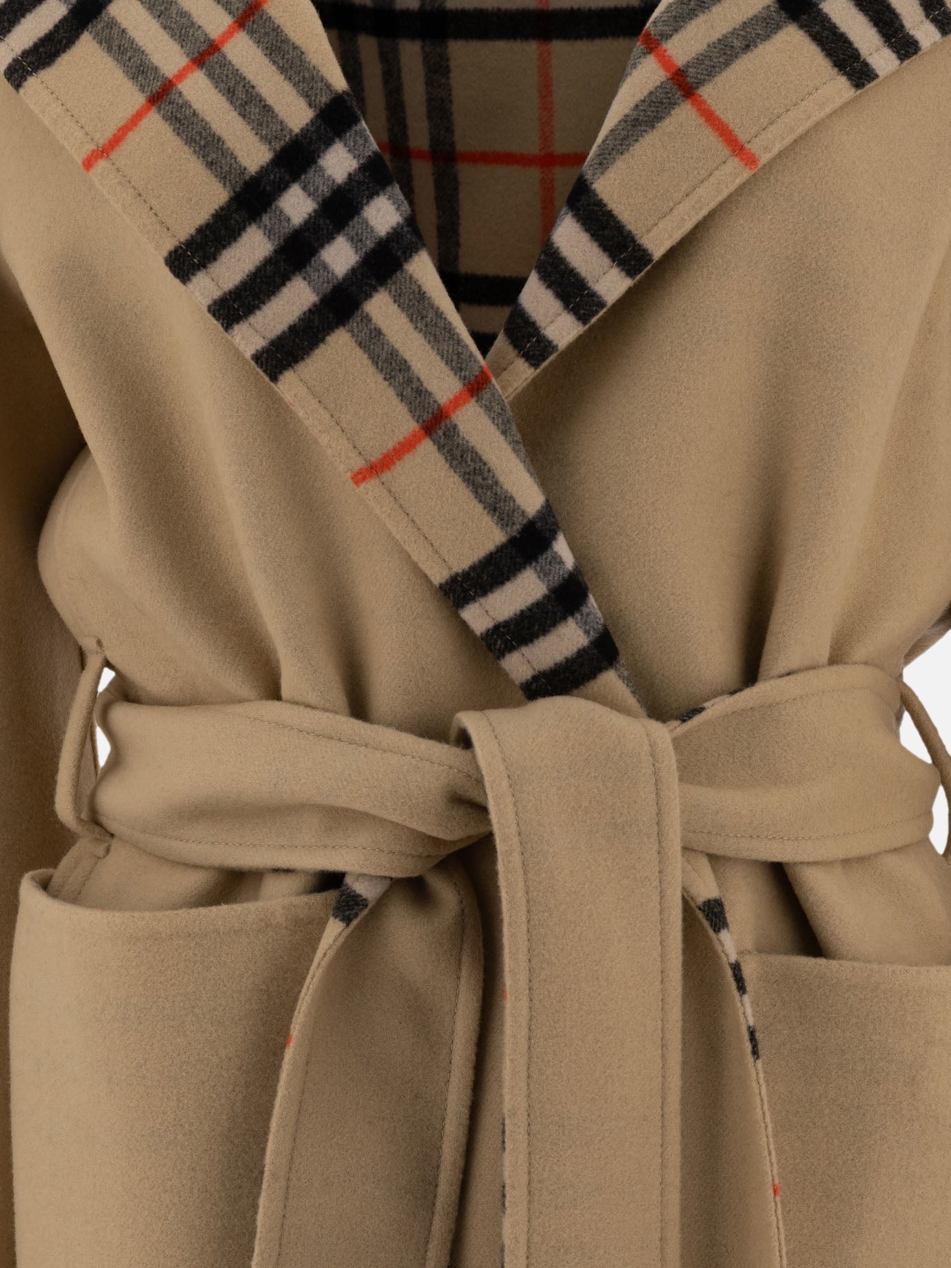 Long coats Check  Beige - Burberry Women | PDP | VIETTI Online Store | thumbnail_5