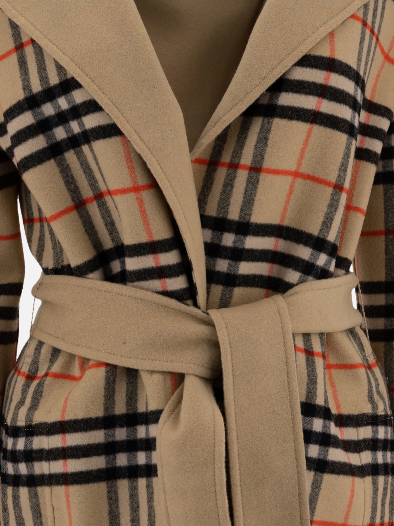 Long coats Check  Beige - Burberry Women | PDP | VIETTI Online Store | Zoom-Modal_6
