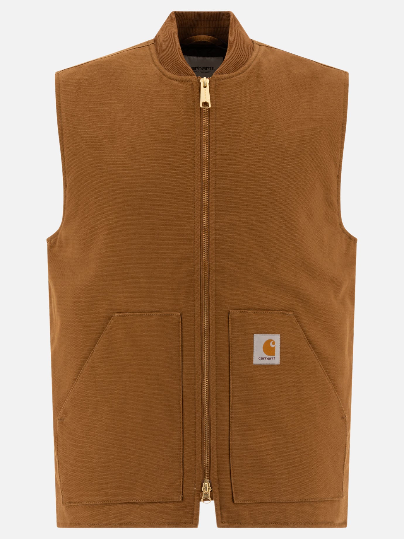 Carhartt WIP Vest jacket with patch logo Brown