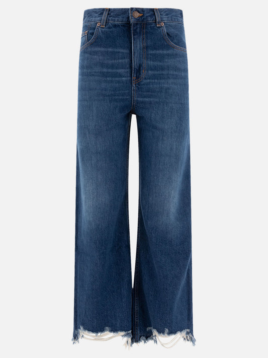 Cropped wide-leg jeans