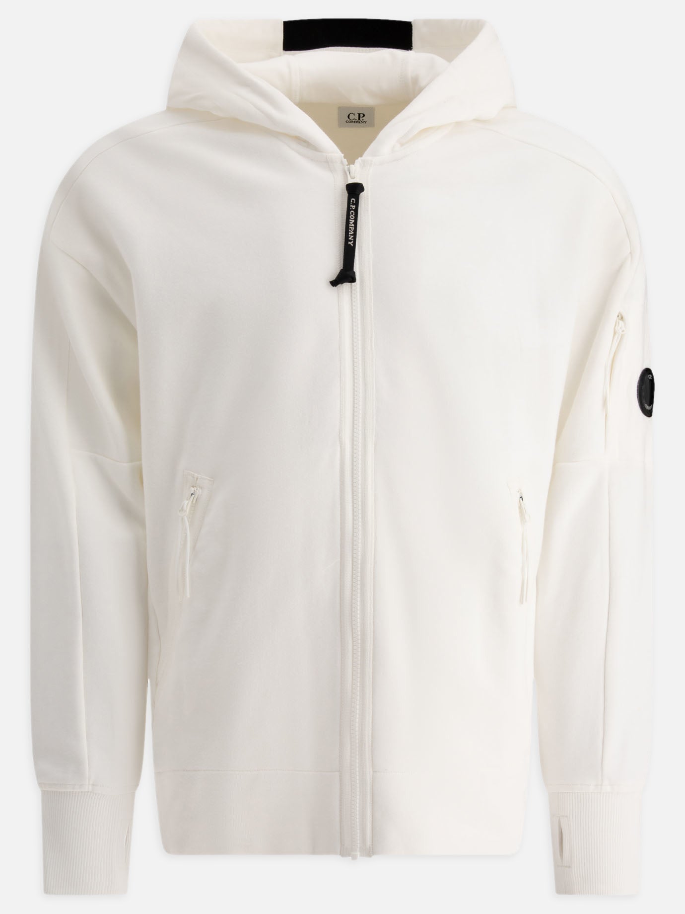 Full zip sweatshirts Solid colour  White - C.P. Company Men | PDP | VIETTI Online Store | thumbnail
