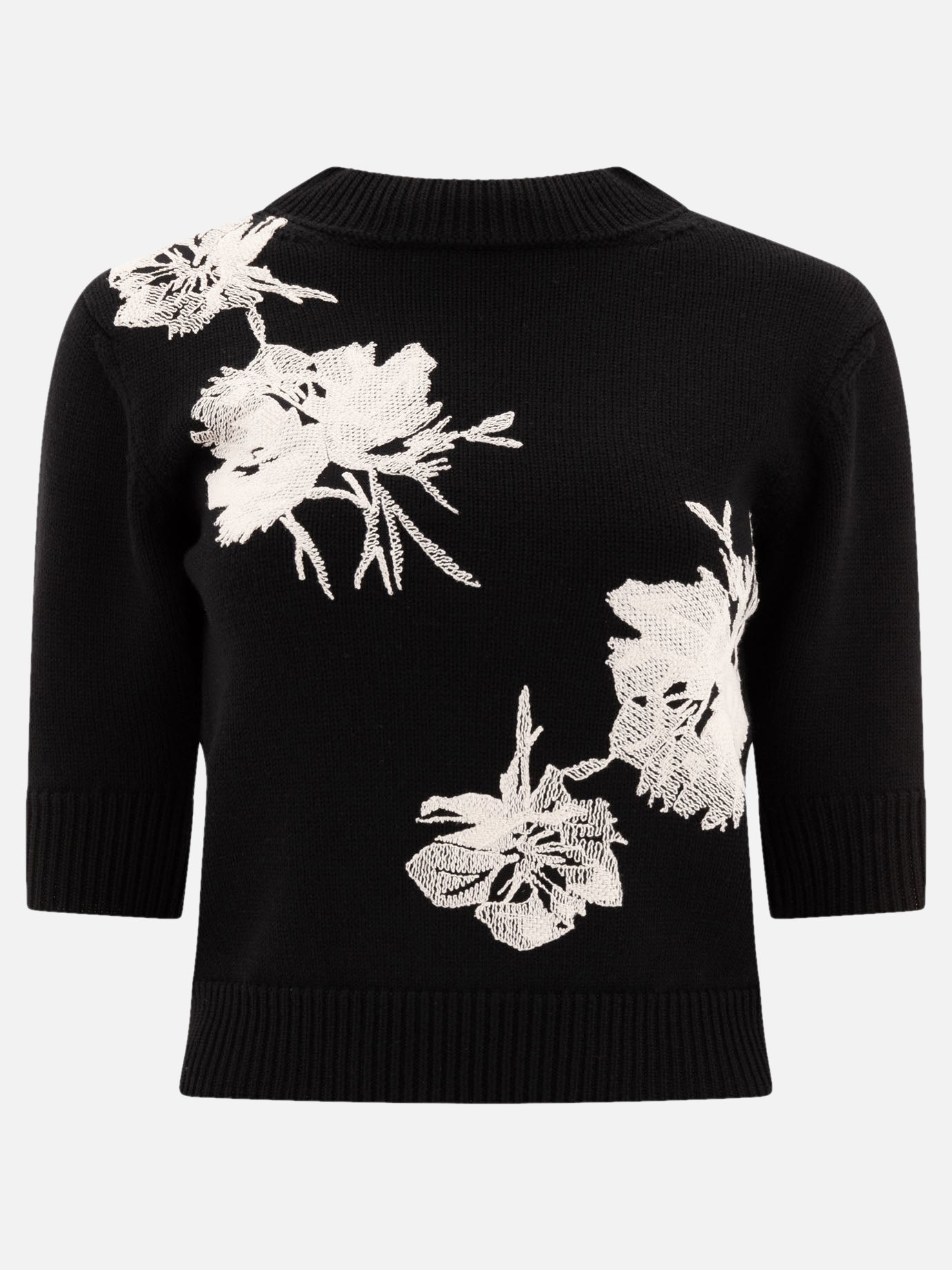 Elie Saab Embroidered sweater Black