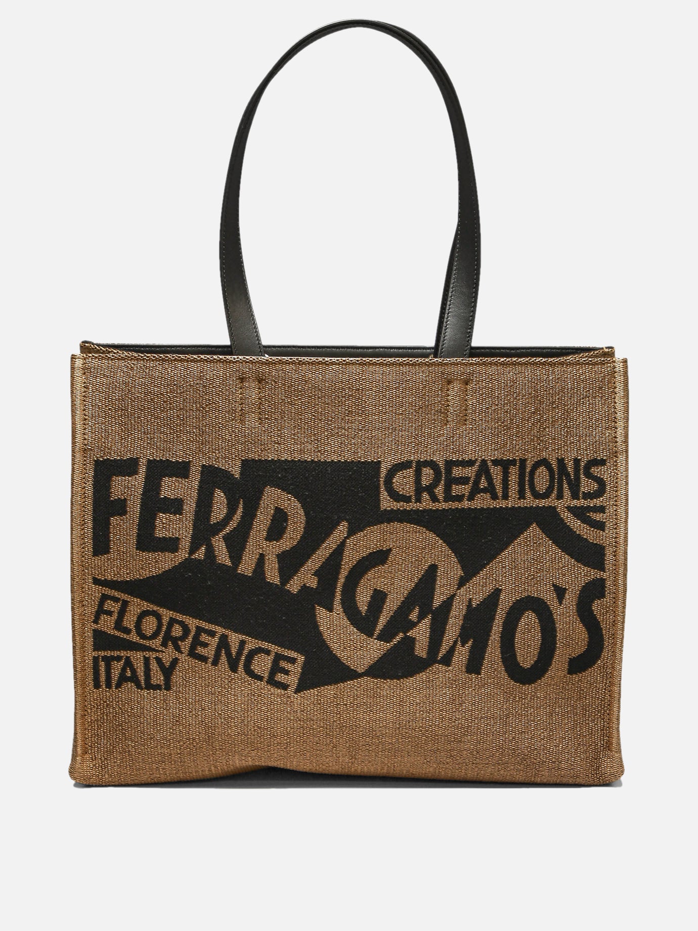 Ferragamo Tote bag with logo Beige